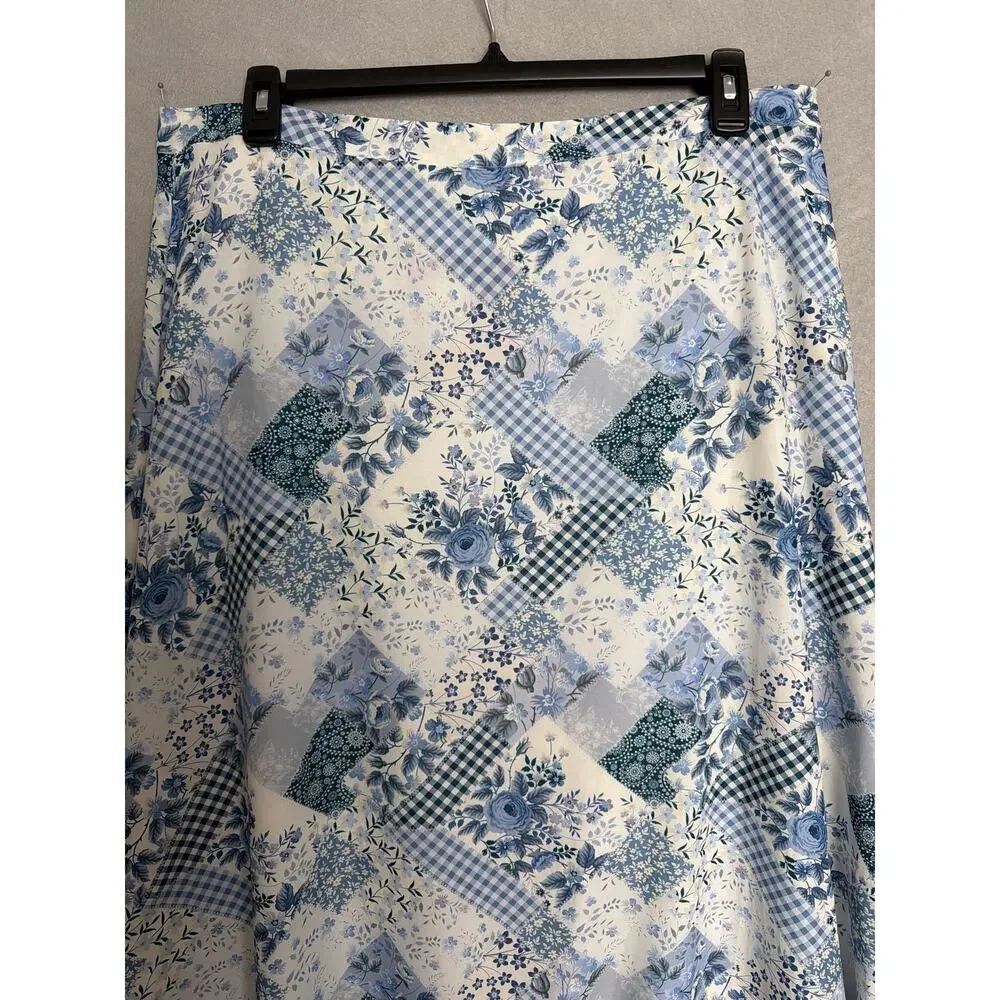 Reba Voile Skirt Twilight Prairie Floral A-line Midi Women's Size 16 NEW